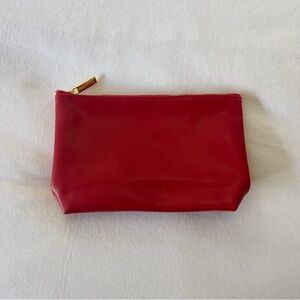 NEW Sephora Red Leather Makeup Pouch